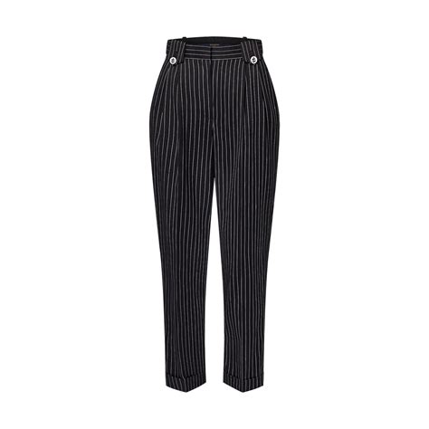 Tailored Pinstripe Carrot Pants 